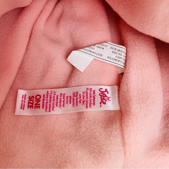 Justice Girls Metallic Glitter ‘M’ Initial Backpack and ‘M’ Knit Pink Winter Cap - Picture 10 of 12